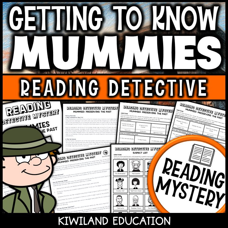 Mummies ancient Egypt reading mystery cover for grades 3-6