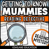 Nonfiction mummies reading comprehension passage for grades 3-6