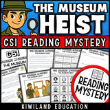 The Museum Heist fiction reading mystery cover for grades 3-6