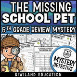 Mystery detective 5th grade 5 skills review decimals multiplication long division