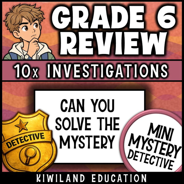 Mystery detective 6th grade back-to-school math activity