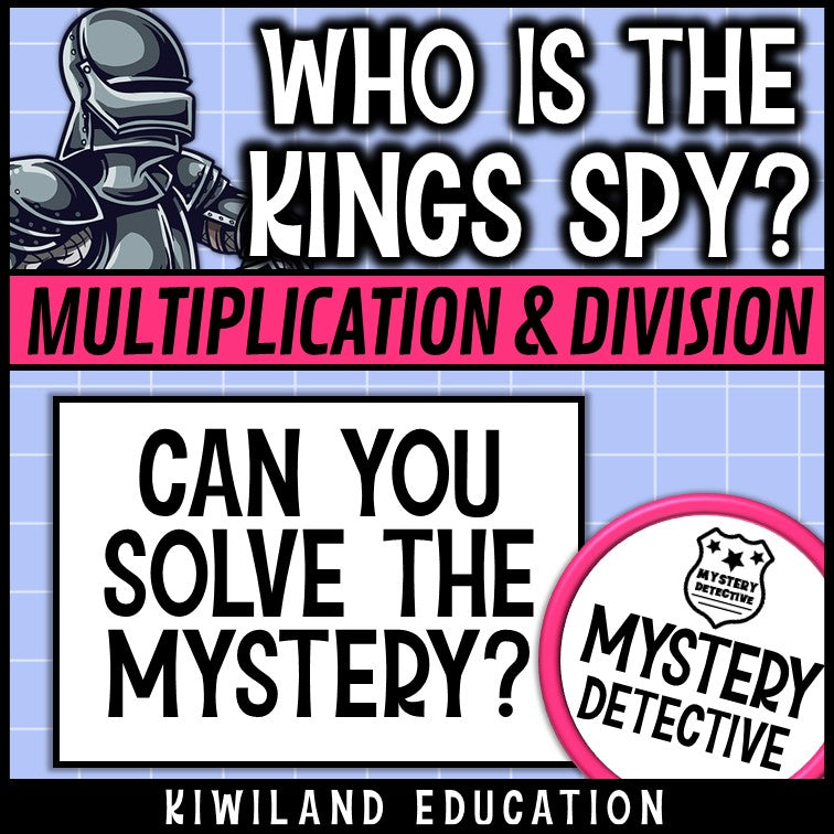 Mystery detective suspect elimination multiplication division grade 4-5