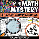 New Year 4-digit addition math mystery answer key