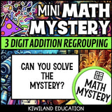 Can you solve the New Year mysteries - 3-digit addition with regrouping worksheets
