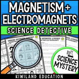 NGSS-aligned magnetism and electromagnets classroom mystery with CSI-style science clues