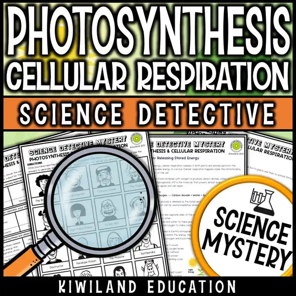 Students reading a photosynthesis and cellular respiration science mystery passage with questions