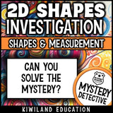 No prep 2D shape investigation answer keys included 2nd 3rd grade