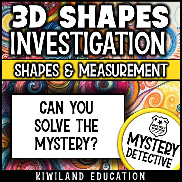 No prep 3D shape investigation answer keys included 2nd 3rd grade