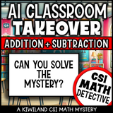 No-prep printable math mystery with answer key included for 3rd, 4th, and 5th grade addition and subtraction review