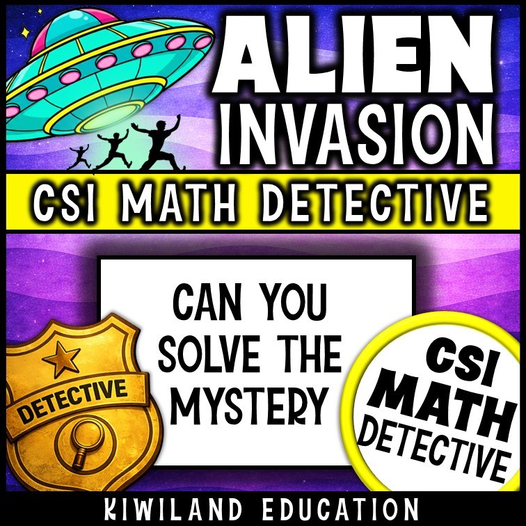 No-prep Alien Invasion addition and subtraction answer key, Grades 2-3