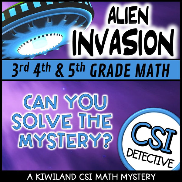 No-prep Alien Invasion math mystery multiplication and division answer key