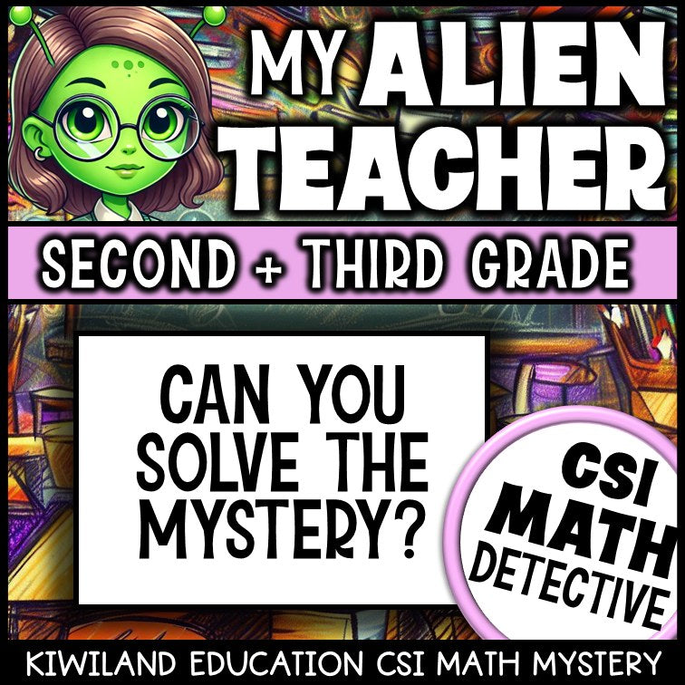 No-prep back-to-school alien math mystery with answer key