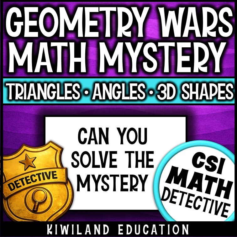 No-prep classifying shapes and angles math mystery answer key