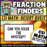 No-prep Desert Quest fractions math mystery answer key