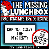 No-prep fractions lunchbox case answer keys included back-to-school