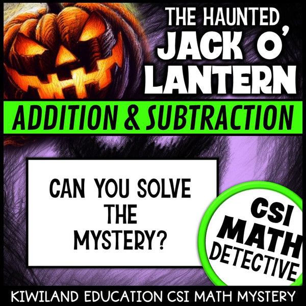 No-prep Haunted Halloween addition and subtraction answer key