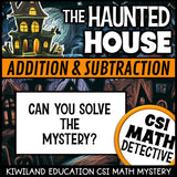 No-prep Haunted House Halloween addition and subtraction answer key
