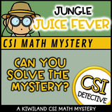 No-prep Jungle Juice Fever addition and subtraction answer key, Grades 2-3