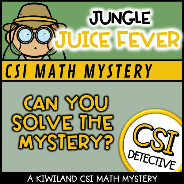 No-prep Jungle Juice Fever addition and subtraction answer key, Grades 2-3