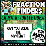 No-prep Jungle Quest fractions math mystery answer key