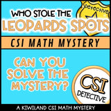 No-prep Leopard's Spots math mystery multiplication and division answer key