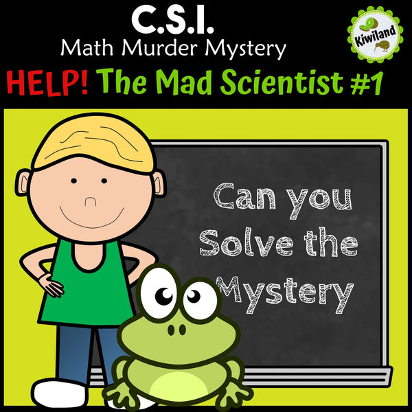 No-prep Mad Scientist x2 x5 multiplication and division answer key