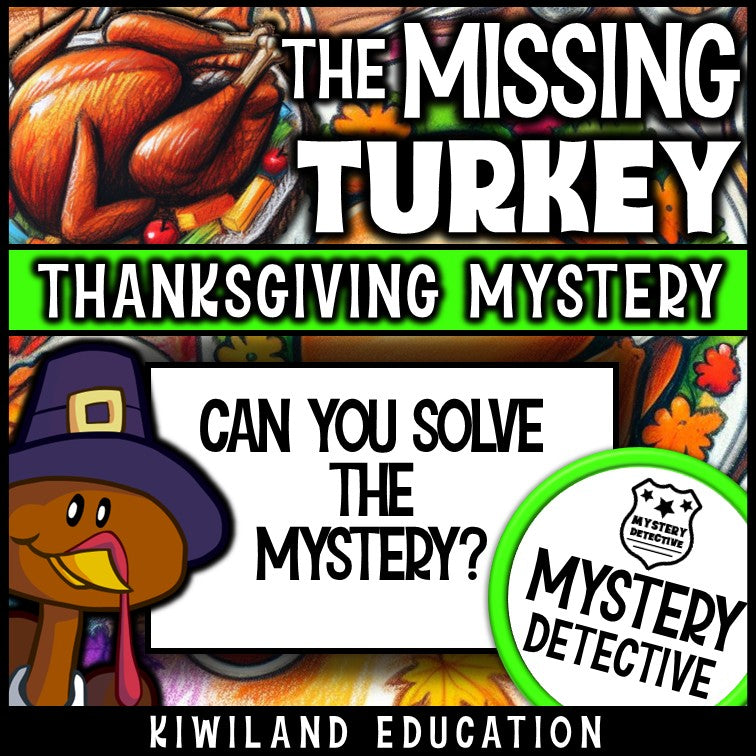 No-prep missing turkey answer key thanksgiving detective activity