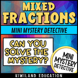 No-prep mixed number activities grade 4 and 5 answer keys