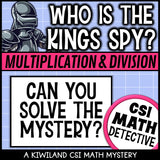 No-prep multiplication and division math mystery answer key for upper elementary