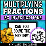 No-prep multiplying fractions by whole numbers activity math centers