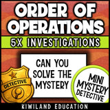 No-prep order of operations intro activity math centers printable