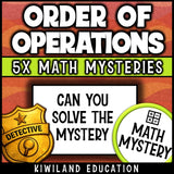 No-prep order of operations intro activity for math centers, printable