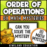 No-prep PEMDAS worksheets with exponents for math centers