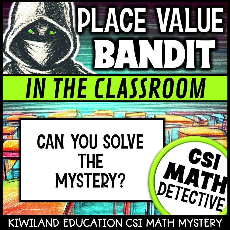 No-prep Place Value Bandit in the Classroom math mystery answer key