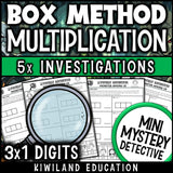 No-prep printable box method multiplication activity