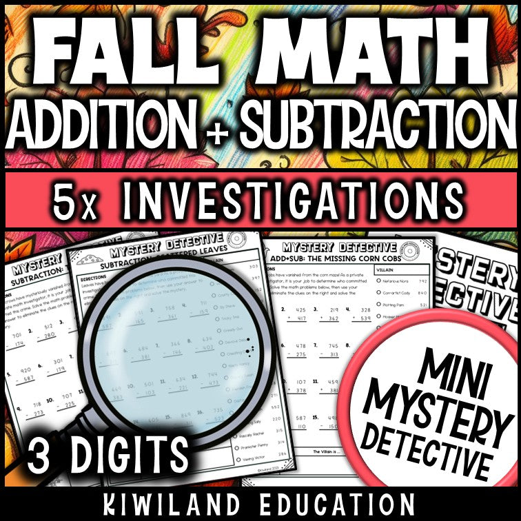 No-prep printable fall worksheets grade 3