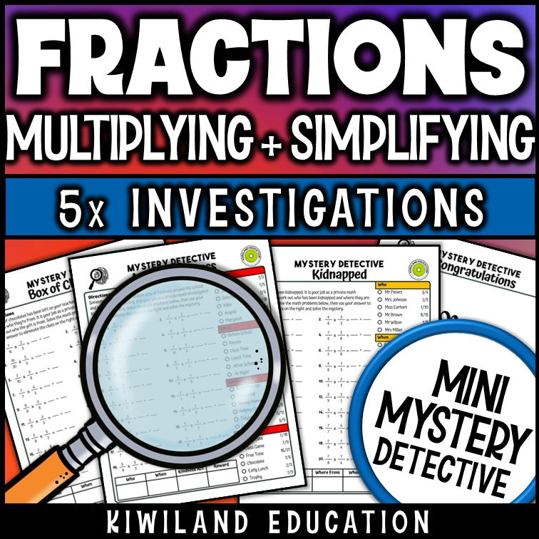 No-prep printable fraction pages with answer keys