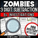 No-prep printable halloween subtraction regrouping activity