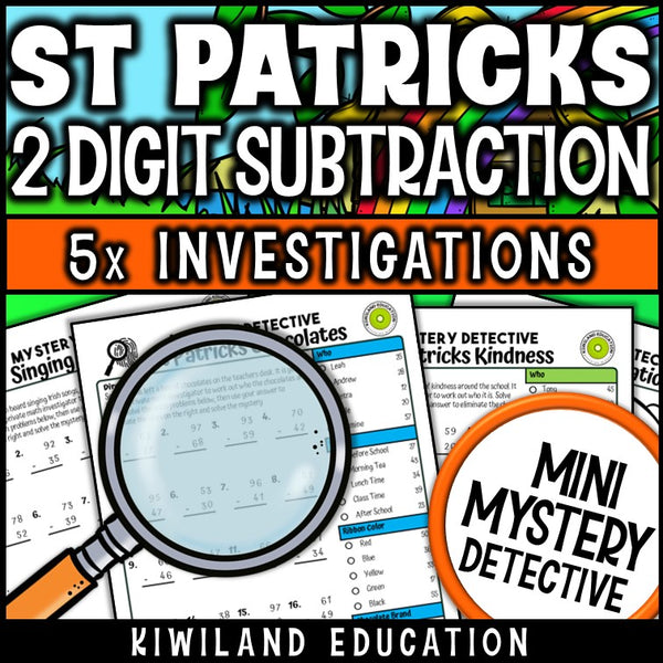 No-prep printable march subtraction regrouping activity