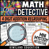 No-prep printable new year addition regrouping activity