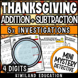 No-prep printable november four digit pages with answer keys
