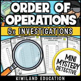 No-prep printable order of operations pages with answer keys