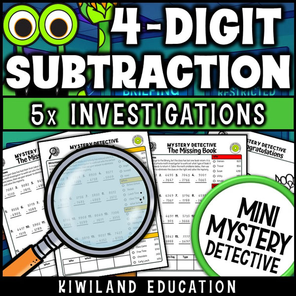 No-prep printable subtraction pages with answer keys multi-digit