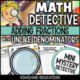 No-prep printable unlike denominator fraction practice