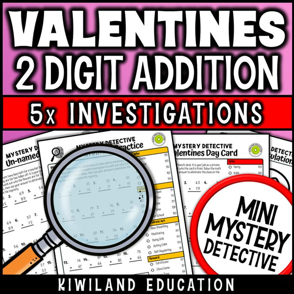 No-prep printable valentines addition regrouping activity