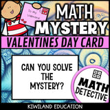 No-prep Valentine's math mystery with answer key, can you solve the mystery