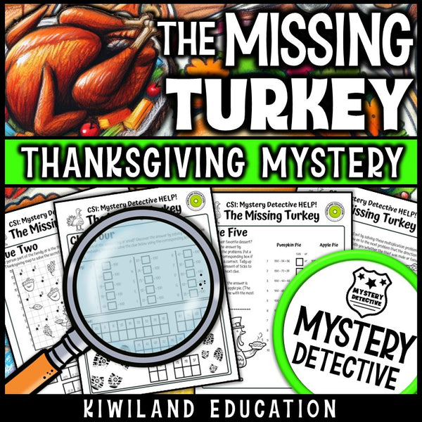 November thanksgiving activity mystery detective suspect elimination