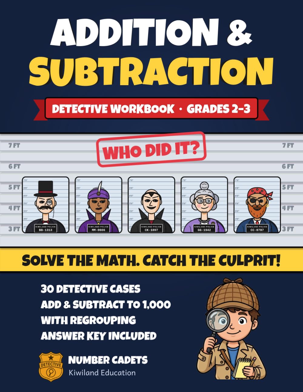 Addition & Subtraction Detective Workbook cover