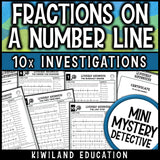 Number line fractions practice pages with a reference page, a certificate and answer keys for 3rd grade