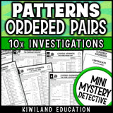 Numerical patterns from two rules with graphing ordered pairs practice, 5th grade math worksheets with answer keys